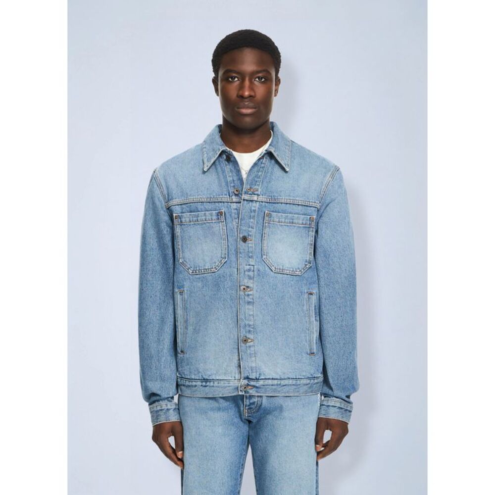 Off-White Men Half Arrow Denim Skate Jacket